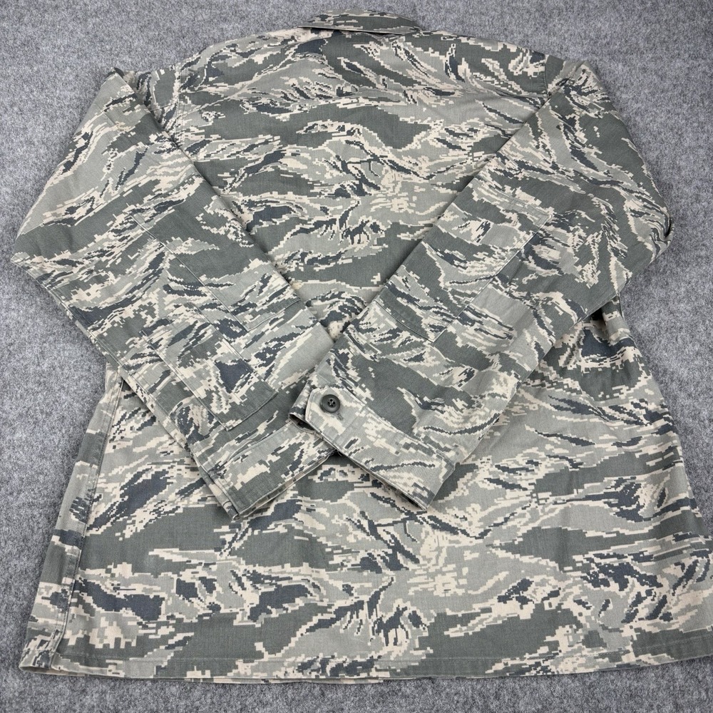 US Air Force ABU Military Jacket 44 Long Tiger Stripe Combat Coat Camo EUC Green - Picture 8 of 10